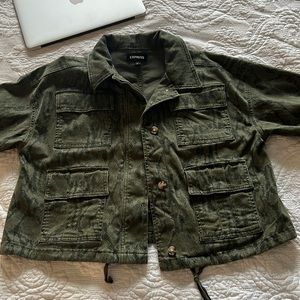 Camo Button Front Jacket